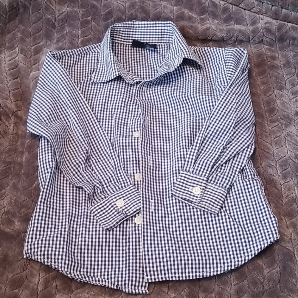 Boy 3T Nautica Button down blue & white check